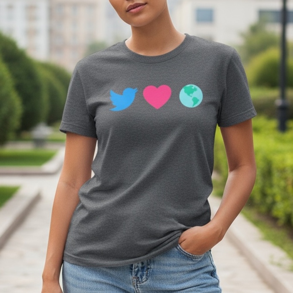 Original TWITTER Tweet Bird T-Shirt Tee Top Small S NEW